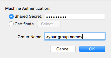Group Authentication Settings